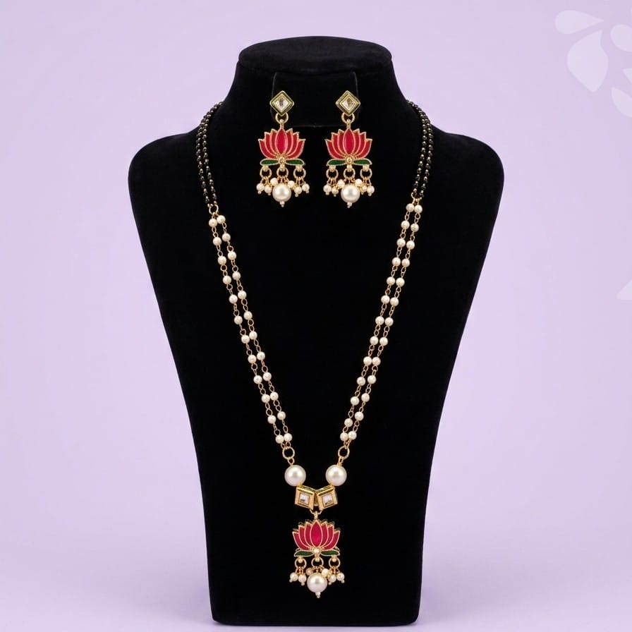 Lotus Pendant Stylish Mangalsutra