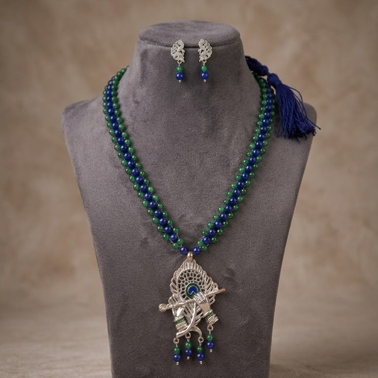 Krishna Themed Beaded Necklace