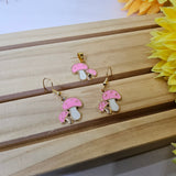 MUSHROOM CHARM EARRINGS AND PENDANT