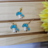 MUSHROOM CHARM EARRINGS AND PENDANT