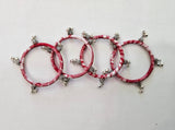 RED-WHITE FABRIC BANGLES
