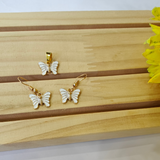 BUTTERFLY PENDANT AND EARRINGS SET