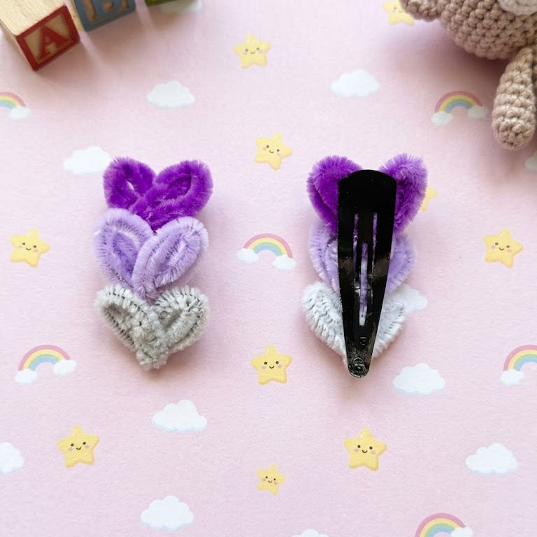 Purple Kids Clip (Pair)