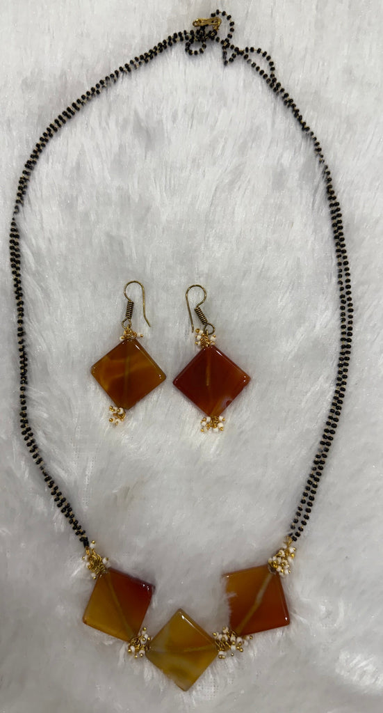 Semi precious stone mangalsutra