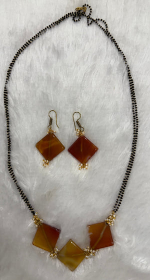 Semi precious stone mangalsutra