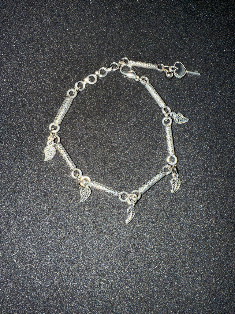 Silver oxidised bracelet
