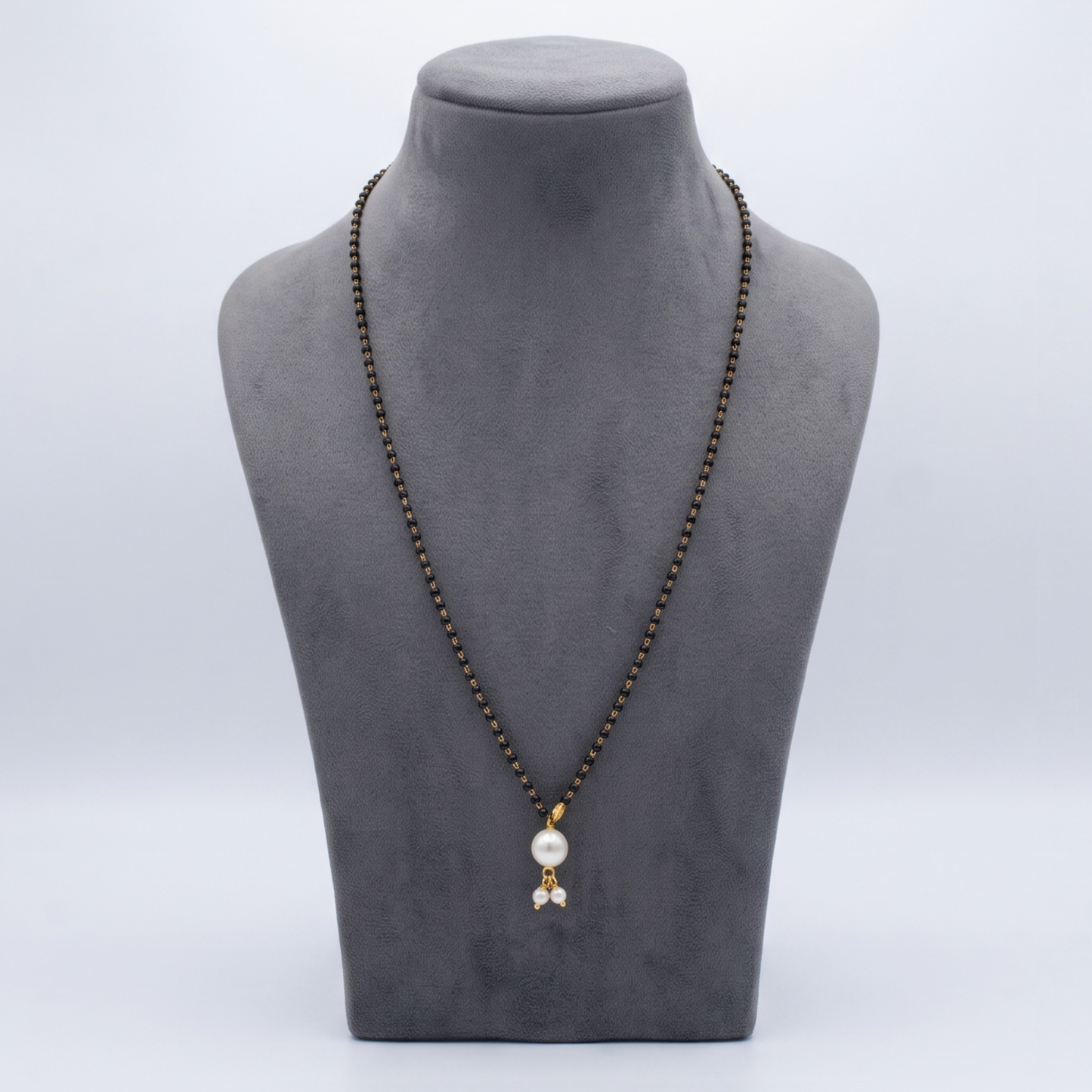 Mangalsutra With Glass Bead Pendant (1+2)