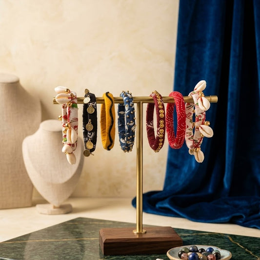 Ethnic Fabric Bangle Set