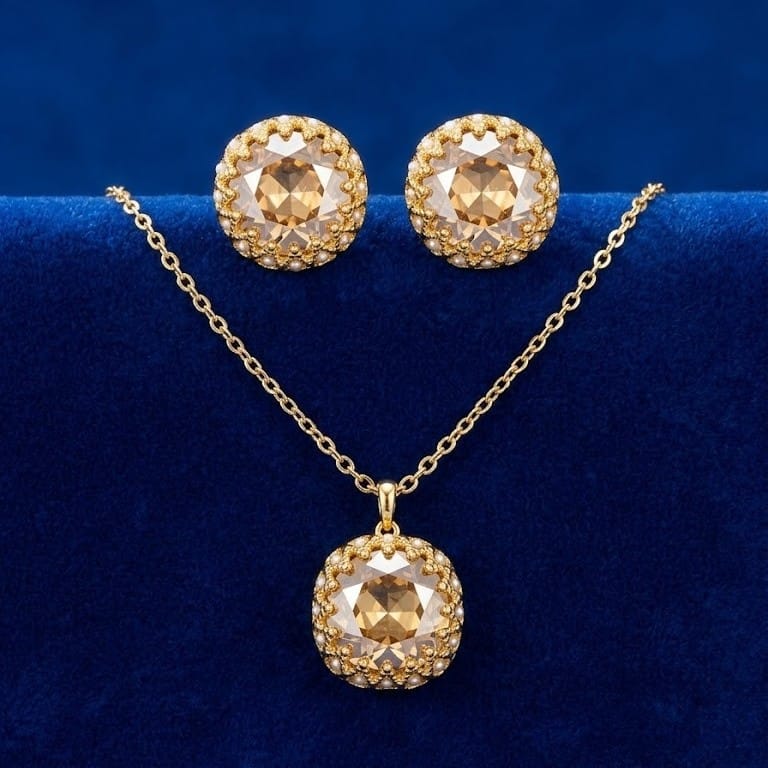 Sparkling AD Necklace Set