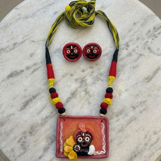 Jagannath Clay Jewellery (Square)