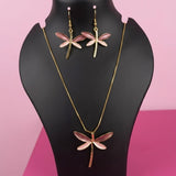Dragonfly Anti-Tarnish Necklace Set