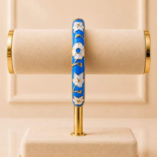 Blue Floral Bangle