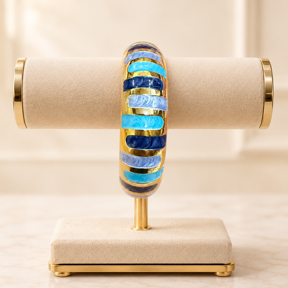 Broad Enamel Anti-Tarnish Bangle